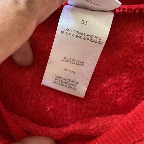 Toddler Minnie Mouse Fuzzy Sweatshirt size 3T - Picture 4 of 4